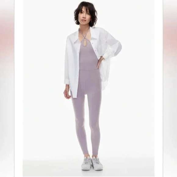 Aritzia Wilfred Free Ivy Jumpsuit Stretch Legging Purple Size Small - Picture 2 of 7